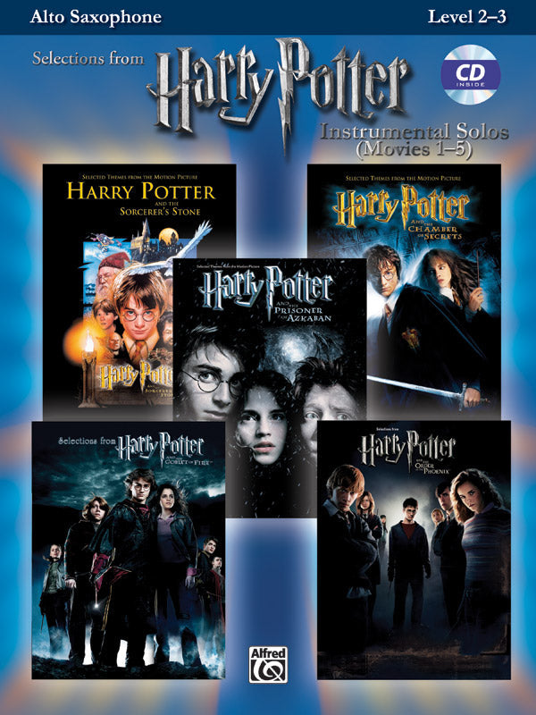 HARRY POTTER SOLOS MOVIES 1-5 ALT SAX BK/CD