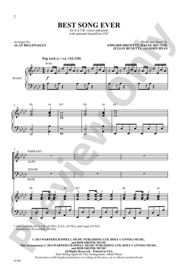 Best Song Ever – SATB Choral Octavo (Digital Download)