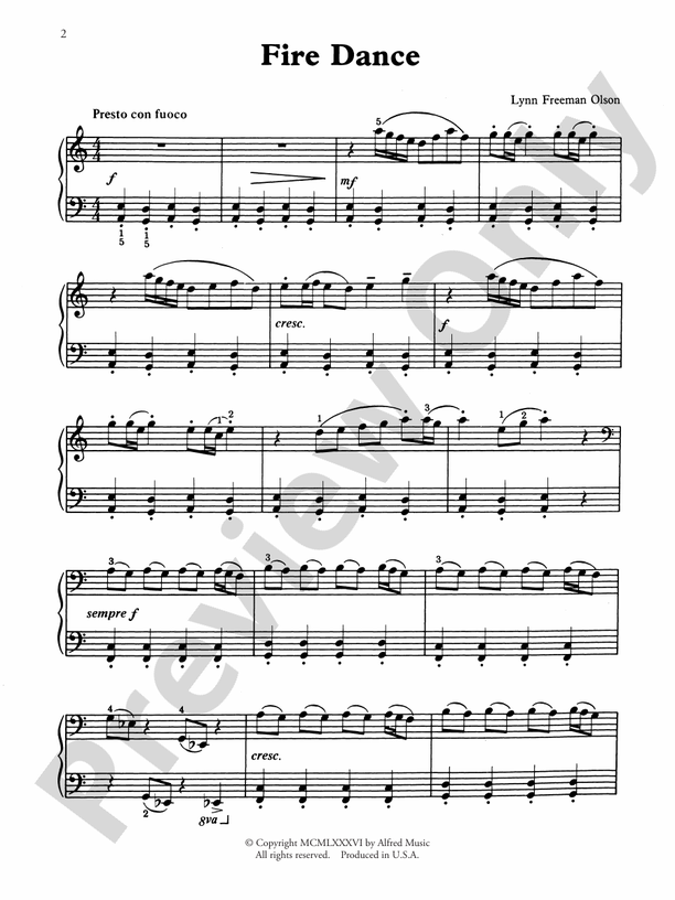 Fire Dance - Piano (Digital Download)