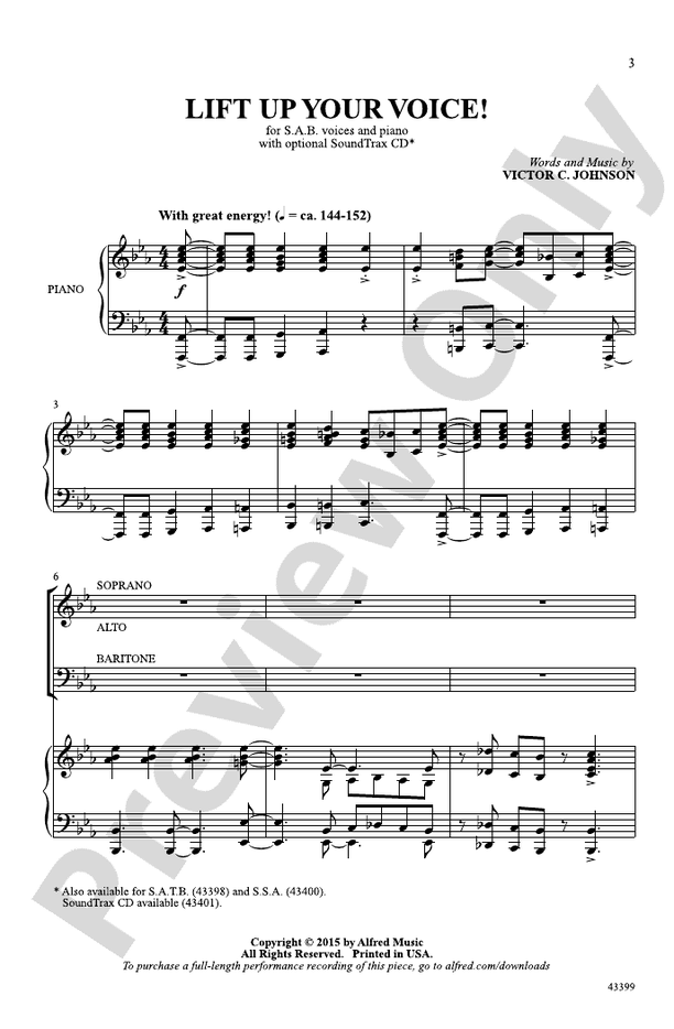 Lift Up Your Voice! – SAB Choral Octavo (Digital Download)