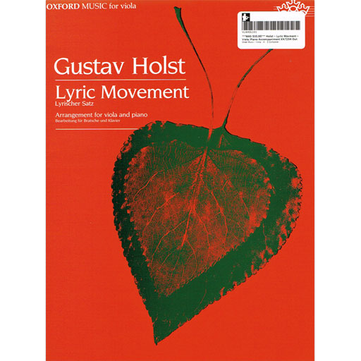 Holst - Lyric Movment - Viola/Piano Accompaniment XN7254 Out of Print