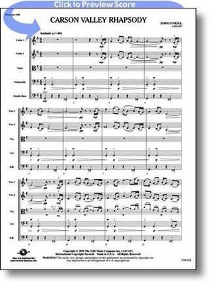 Carson Valley Rhapsody - John O'Neill - FJH Music Company Score/Parts