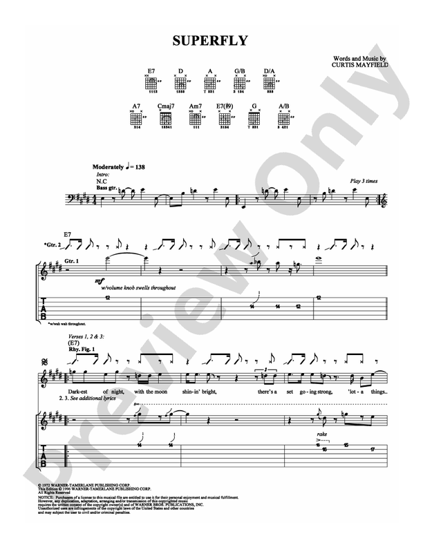Superfly - Guitar TAB (Digital Download)