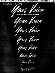 Your Voice - Nat King Cole - PVG (Digital Download)