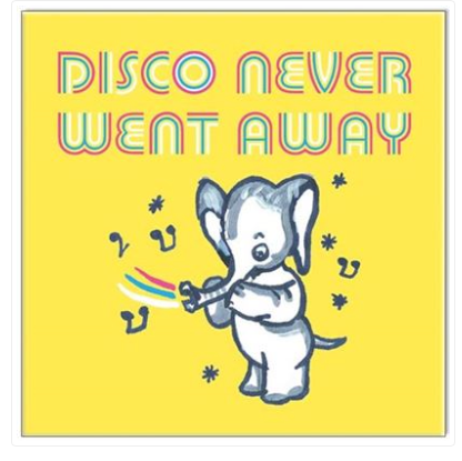 Greeting Card - Disco Never Went Away Elephant