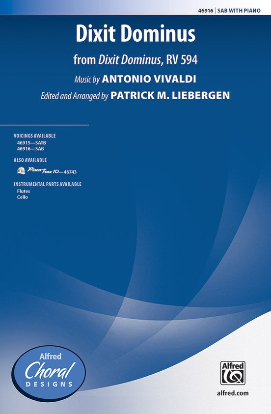 Dixit Dominus – SAB Choral Octavo (Digital Download)