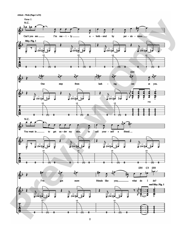 Walk - Guitar TAB (Digital Download)