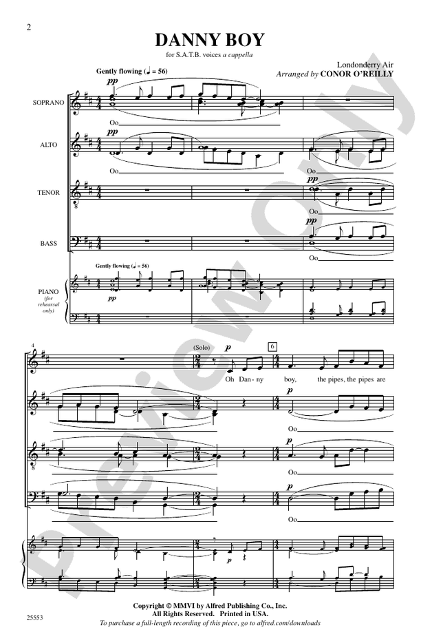 Danny Boy – SATB, a cappella Choral Octavo (Digital Download)