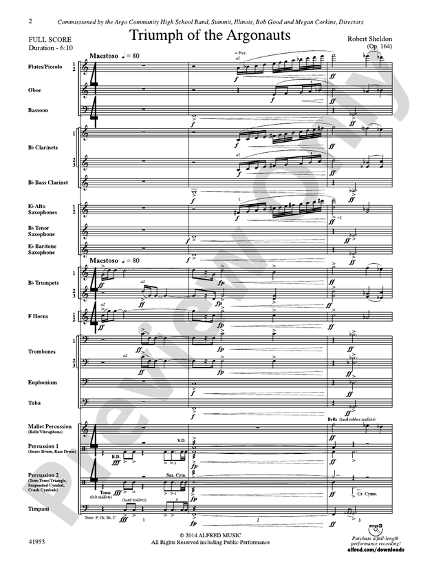 Triumph of the Argonauts - Concert Band Conductor Score & Parts (Digital Download)