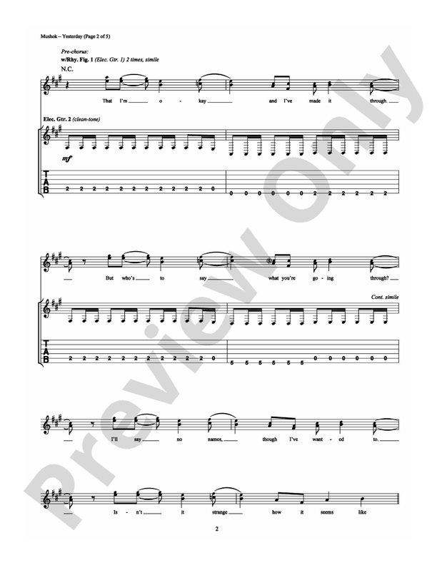 Yesterday - Guitar TAB (Digital Download)