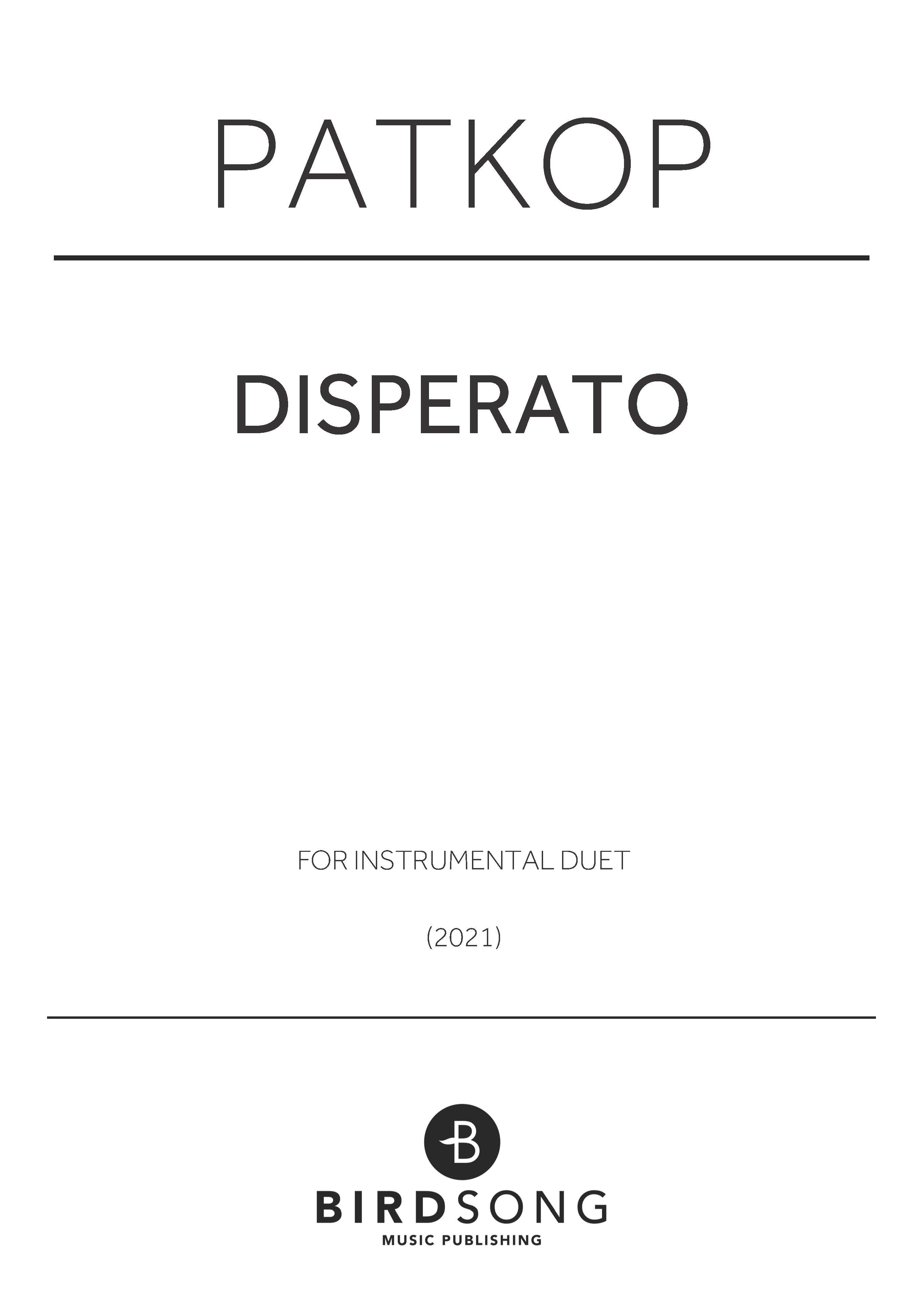 disperato - Violin Duet (Digital Download)