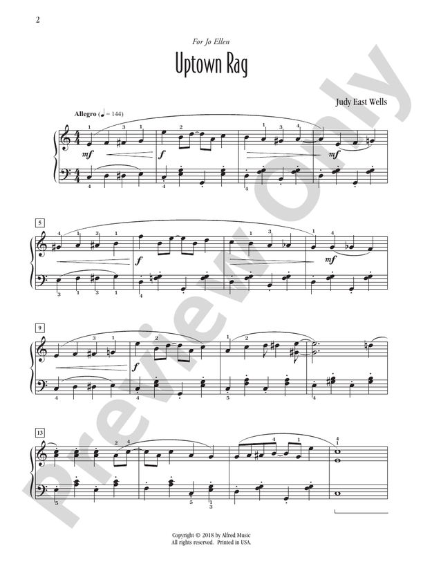 Uptown Rag - Piano (Digital Download)