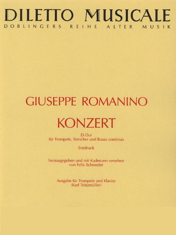 Concerto in DMaj for Trumpet/Piano - Romanino - Doblinger