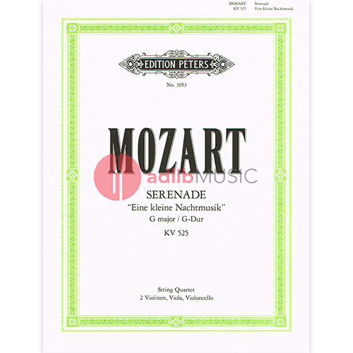 Mozart - Eine Kleine Nachtmusik String Quartet - String Quartet - Peters EP3953