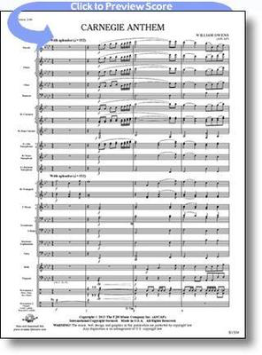 Carnegie Anthem - William Owens - FJH Music Company Score/Parts