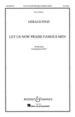 Let Us Now Praise Famous Men - SA or TB and Piano - Gerald Finzi - 2-Part Boosey & Hawkes Octavo