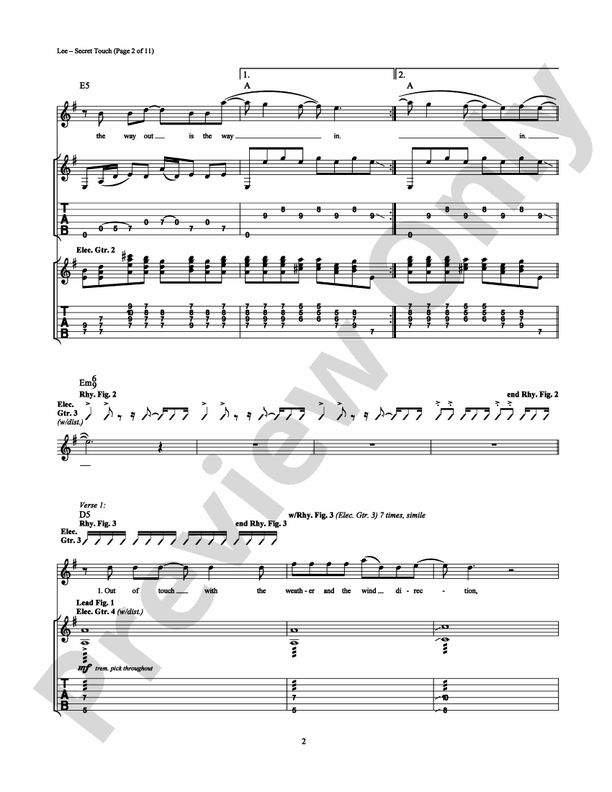 Secret Touch - Guitar TAB (Digital Download)