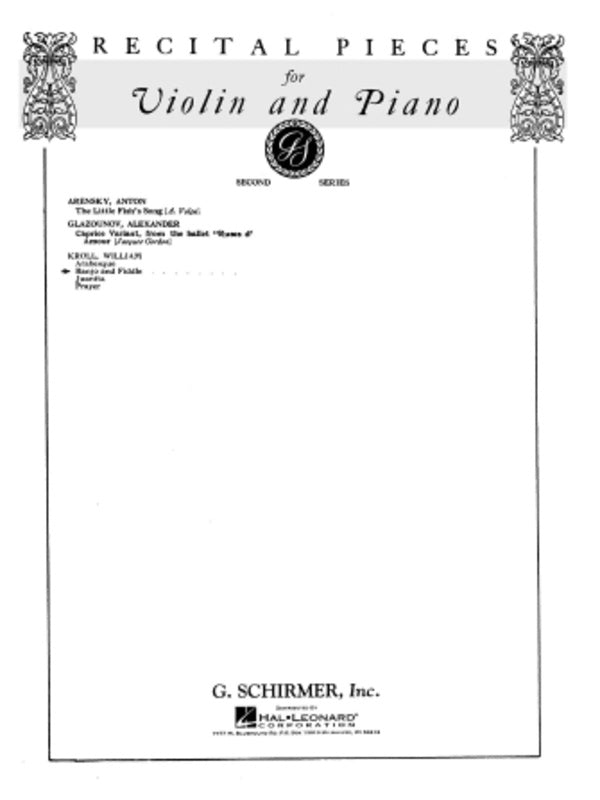 Kroll - Banjo and Fiddle - Violin/Piano Accompaniment Schirmer 50283430