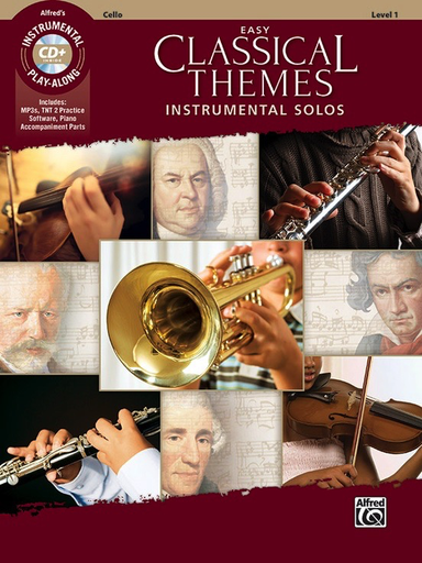 Easy Classical Themes Inst Solos Cello Book/CD