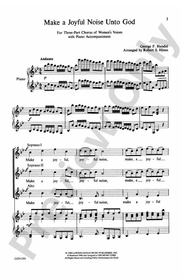 Make a Joyful Noise unto God – SSA Choral Octavo (Digital Download)