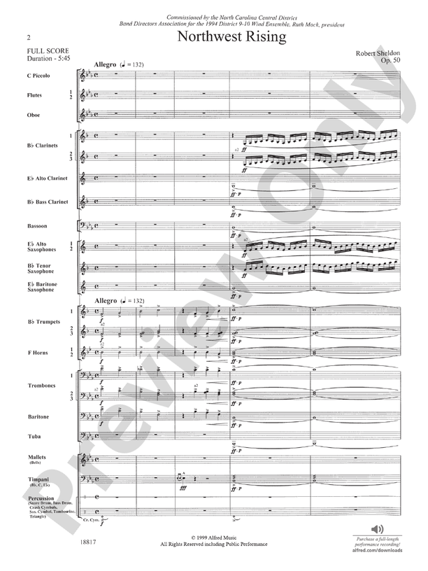 Northwest Rising - Concert Band Conductor Score & Parts (Digital Download)