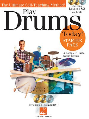 Play Drums Today! Œ_ Starter Pack - Includes Levels 1 & 2 Book/CDs and a DVD - Drums Scott Schroedl Hal Leonard Drum Notation /CD/DVD