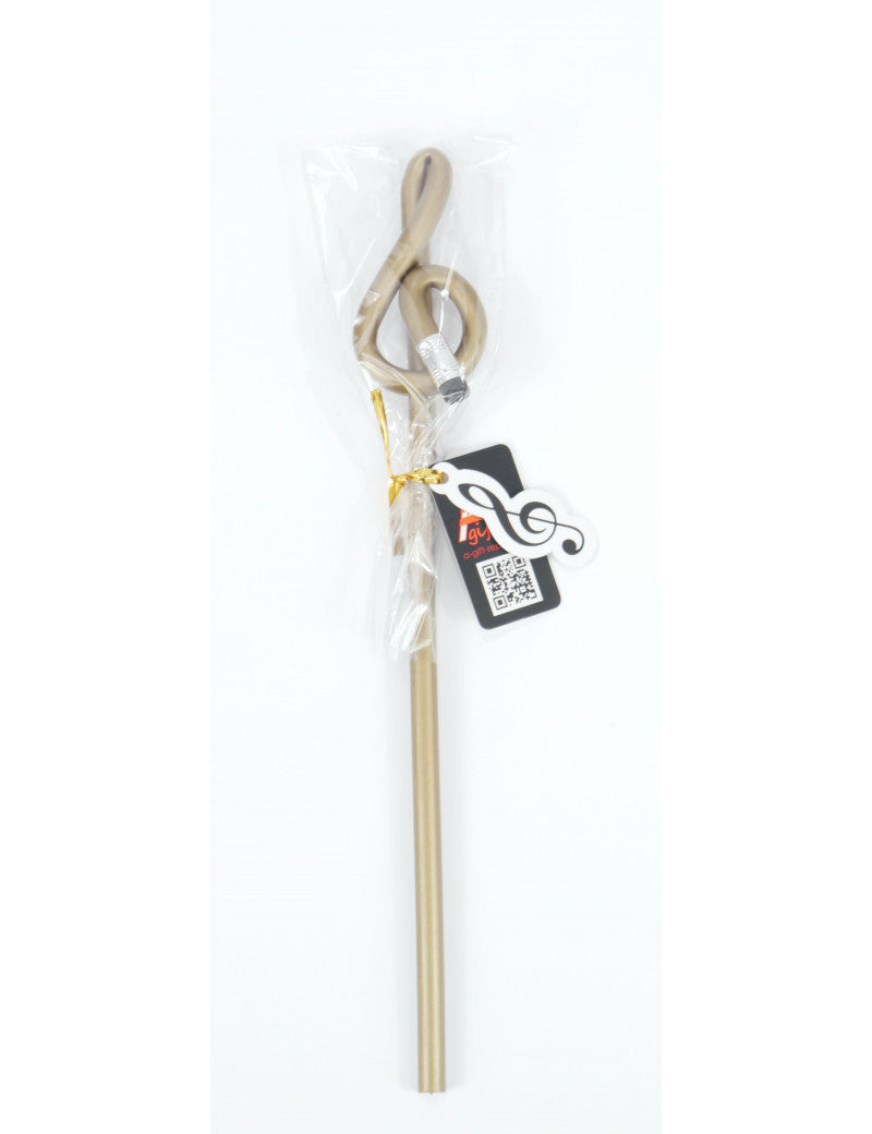 Bentcil Treble Clef Pencil Gold with Eraser