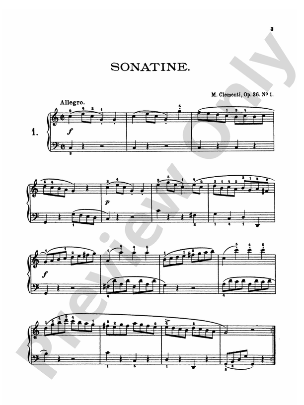 Clementi - Twelve Sonatinas - Piano Solo (Digital Download)
