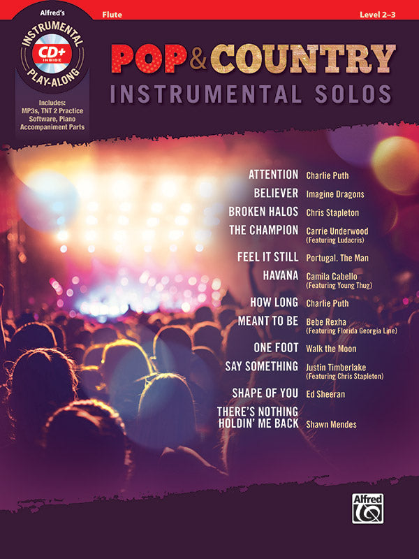 Pop & Country Instrumental Solos Flute Book/CD - Various Galliford Bill Alfred 47327