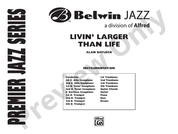 Livin' Larger Than Life - Jazz Ensemble Conductor Score & Parts(Digital Download)