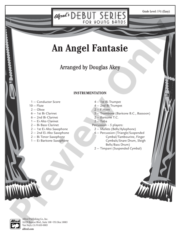 An Angel Fantasie - Concert Band Conductor Score & Parts (Digital Download)
