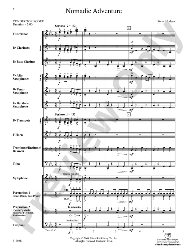 Nomadic Adventure - Concert Band Conductor Score & Parts (Digital Download)