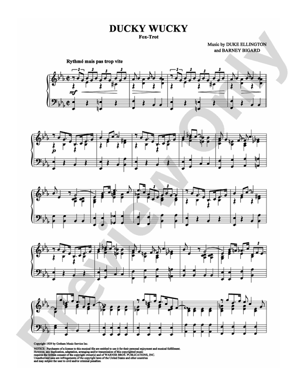 Ducky Wucky - Piano (Digital Download)