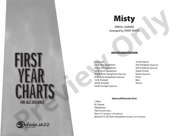 Misty – Jazz Ensemble Conductor Score & Parts (Digital Download)