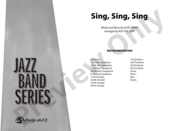 Sing, Sing, Sing (Grade 3) - Jazz Ensemble Conductor Score & Parts (Digital Download)