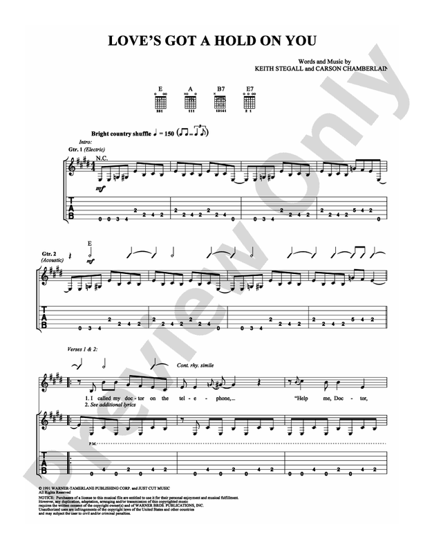 Love's Got A Hold On You - Guitar TAB (Digital Download)