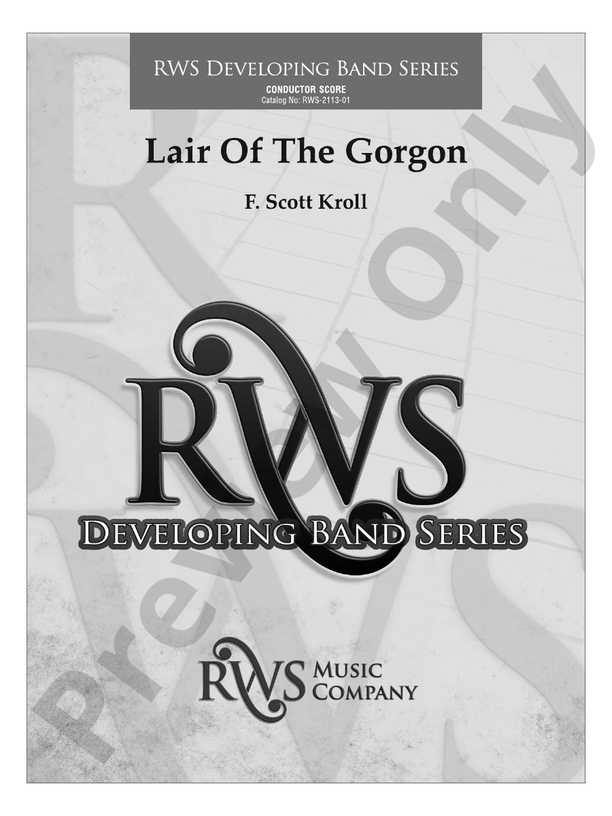 Lair Of The Gorgon - Concert Band Conductor Score & Parts (Digital Download)