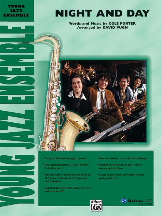 Night and Day (David Pugh) - Jazz Ensemble Conductor Score & Parts (Digital Download)