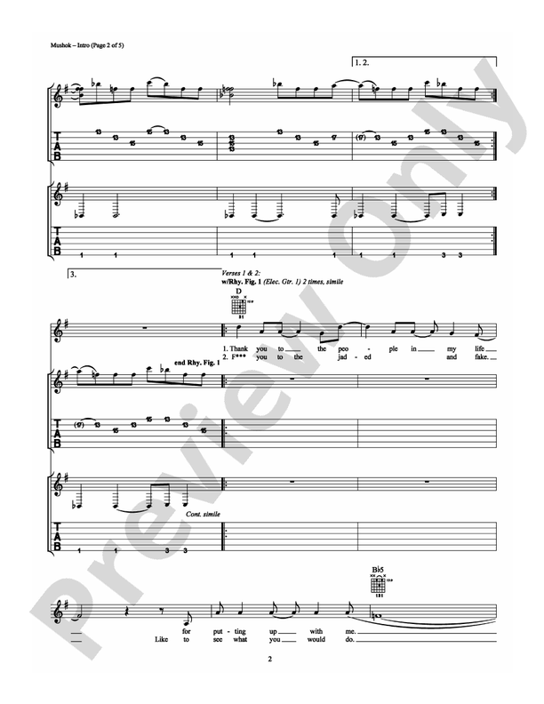 Intro - Staind - Guitar TAB (Digital Download)
