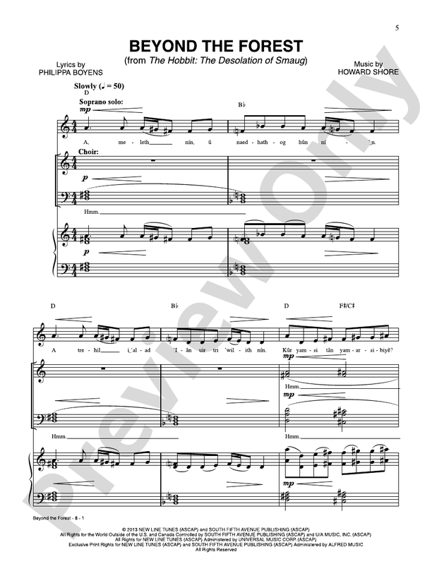 Beyond the Forest - Howard Shore - PVG (Digital Download)