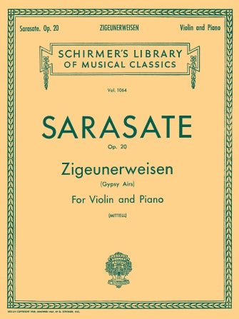 Sarasate - Zigeunerwiesen (Gypsy Airs) Op20 - Violin/Piano Accompaniment Schirmer 50257590