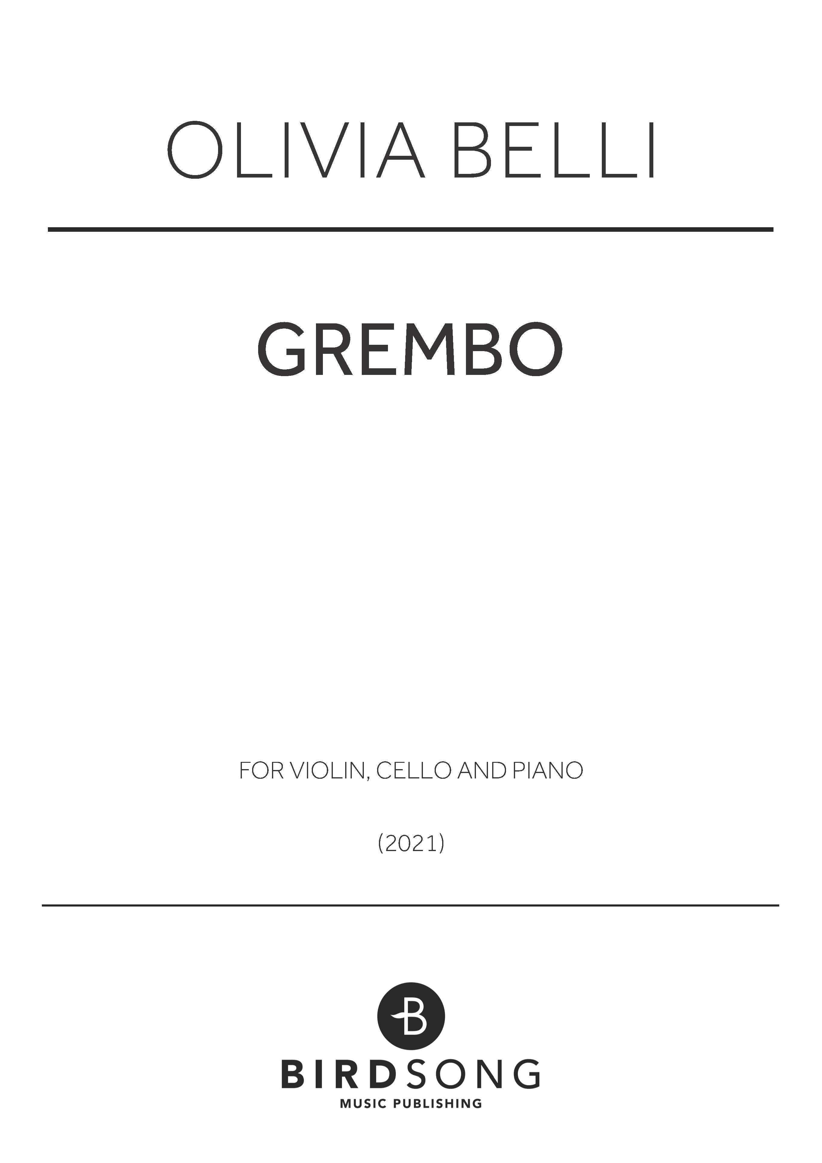 Grembo - Piano Trio (Digital Download)