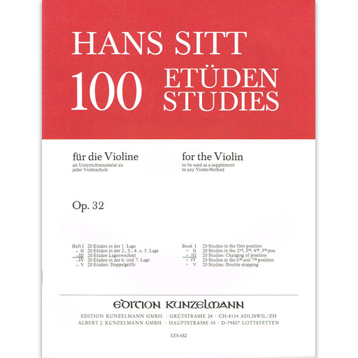Sitt - 100 Studies Op32 Book 3 - Violin ESS652