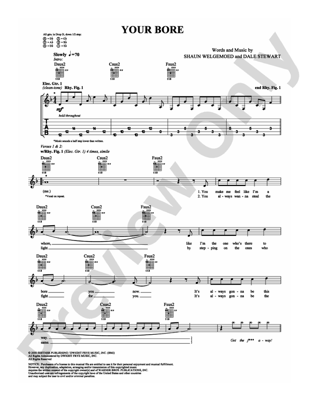 Your Bore - Guitar TAB (Digital Download)
