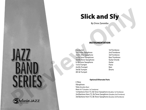 Slick and Sly – Jazz Ensemble Conductor Score & Parts (Digital Download)