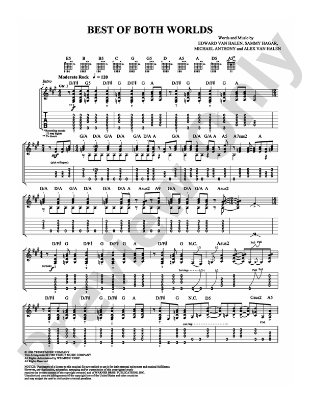 Best of Both Worlds - Guitar TAB (Digital Download)