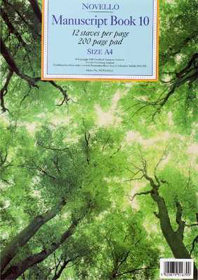 Manuscript Pad 12 Stave Pad 200 Pge -