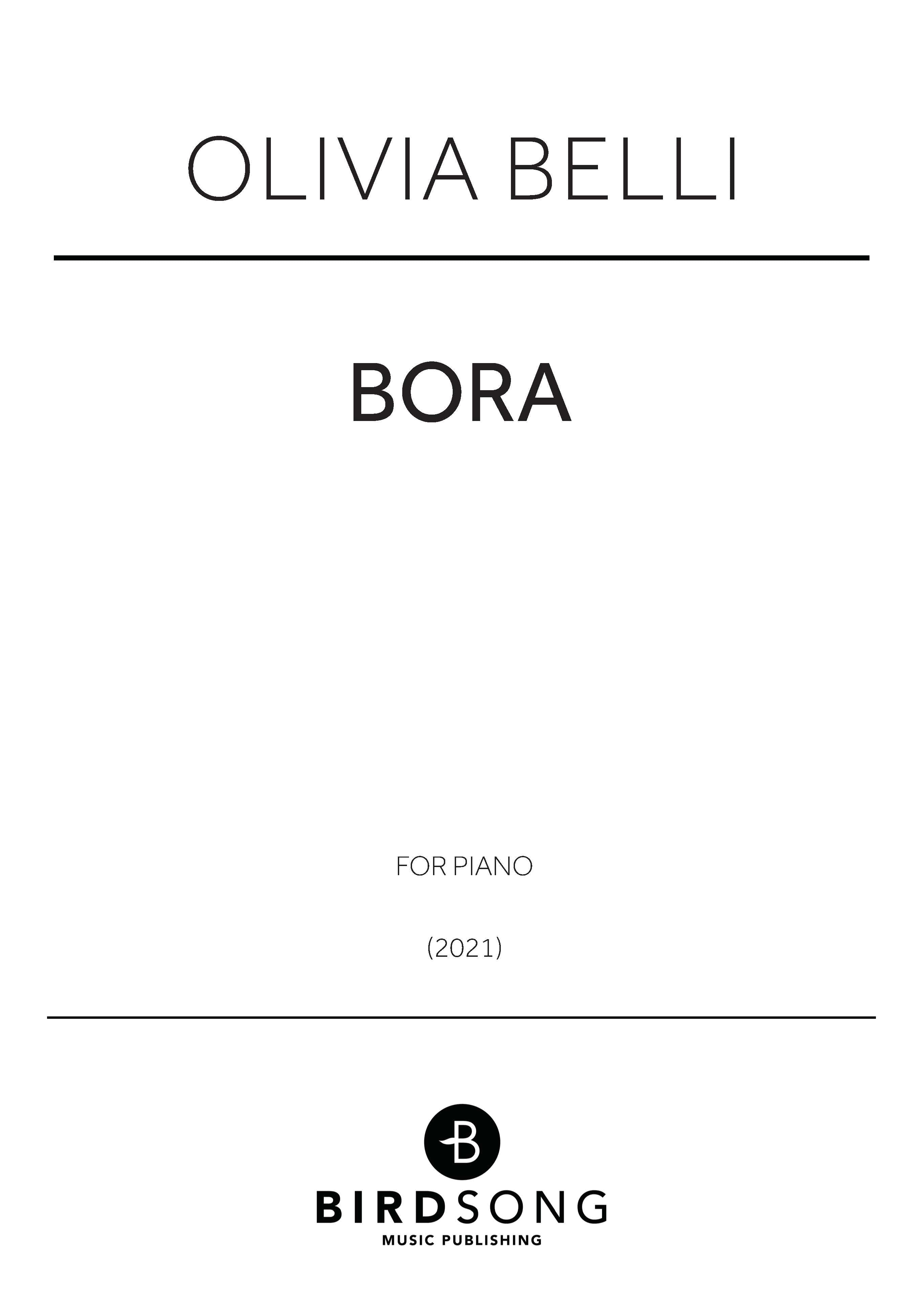 Belli - Bora - Piano Solo (Digital Download)