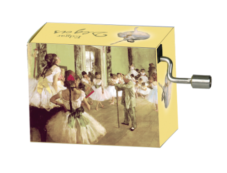 Fridolin Music Box Plays Spring by Vivaldi Image The Ballet Class by Edgar Degas
