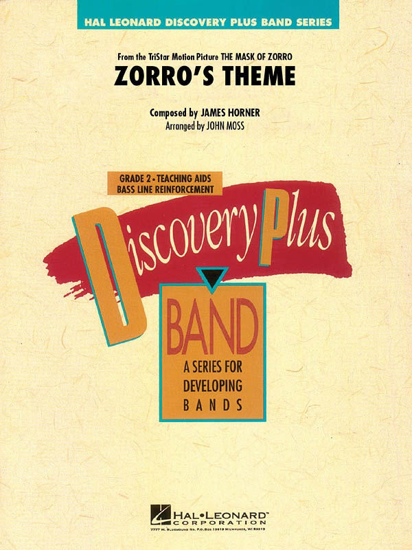 Zorro's Theme - James Horner - John Moss Hal Leonard Score/Parts 8725148